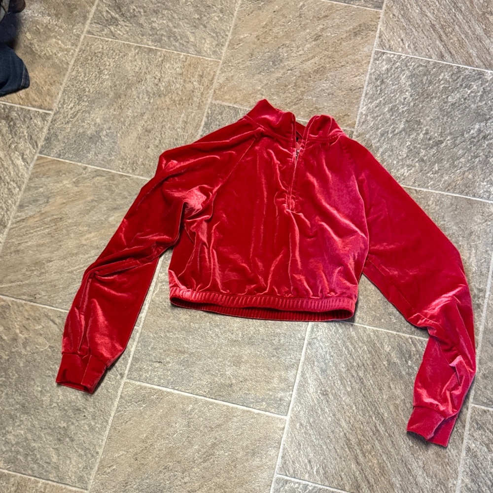 Forever 21 Red Velvet Bomber Jacket